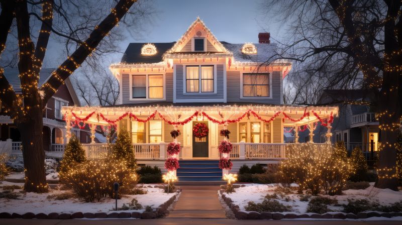 Christmas Lights Hanging in Alpharetta, GA