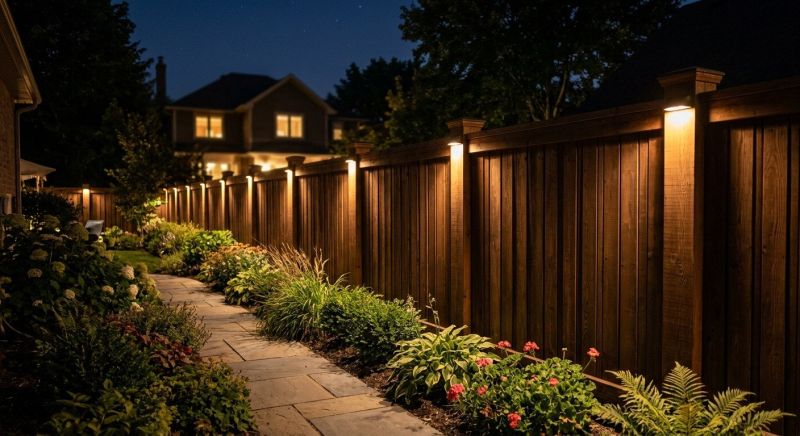 Fence Lighting Installation in Provo, UT