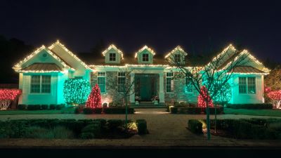 Holiday Lights Hanging in Kansas City, KS