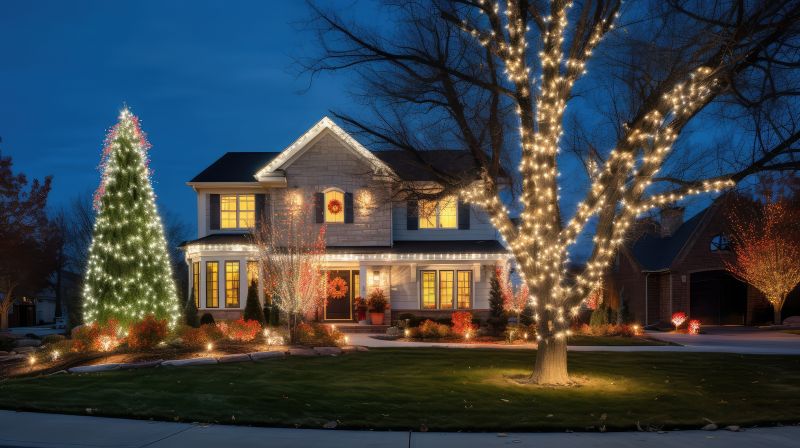 Holiday Lights Hanging in Alpharetta, GA