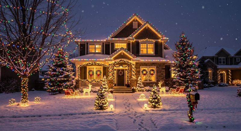 Holiday Lights Installation in Kansas City, KS