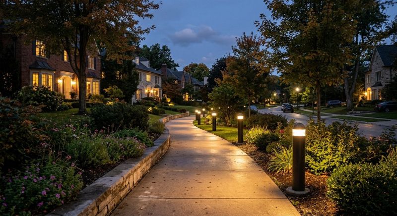 Sidewalk Lighting Installation in Provo, UT